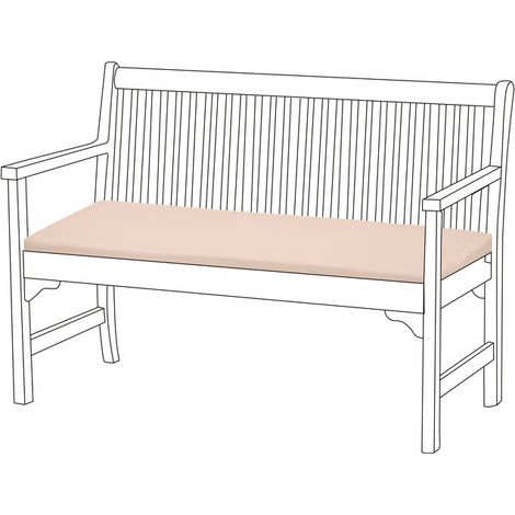 Gardenista Cuscino per panca da giardino, cuscino per panca da giardino a 2 posti resistente all'acqua con rivestimento rimovibile facile da pulire 108x45x5 cm, Pietra