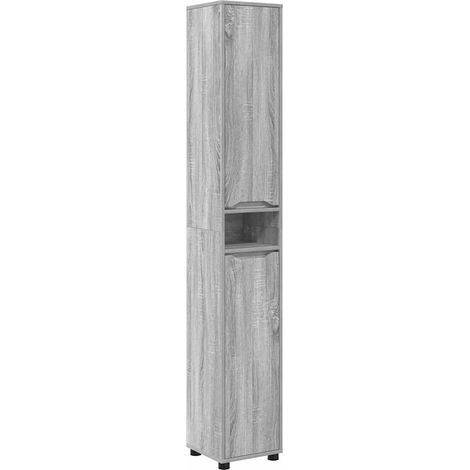 Maison Exclusive - Badezimmerschrank mit Regal Graues Sonoma 30,5