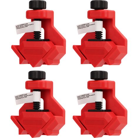 Lot de 4 pinces d'angle à ressort à 90° pour l'entretien et le bricolage de meubles en bois (1/5)