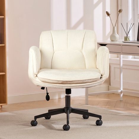 Chaise de bureau ergonomique avec accoudoirs rabattables et soutien lombaire (1/5)