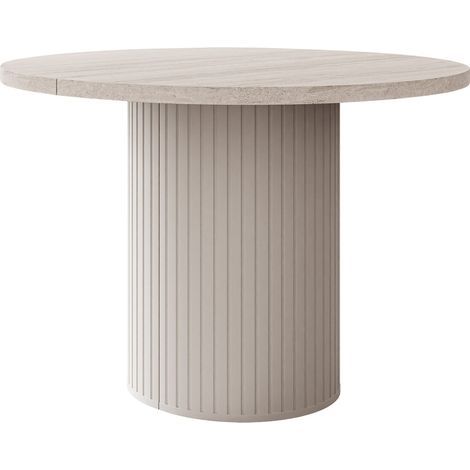 Table Cupedo, Travertin clair + Beige, 75x0x0cm, Disponible, Stratifié, MDF, Stratifié (1/5)