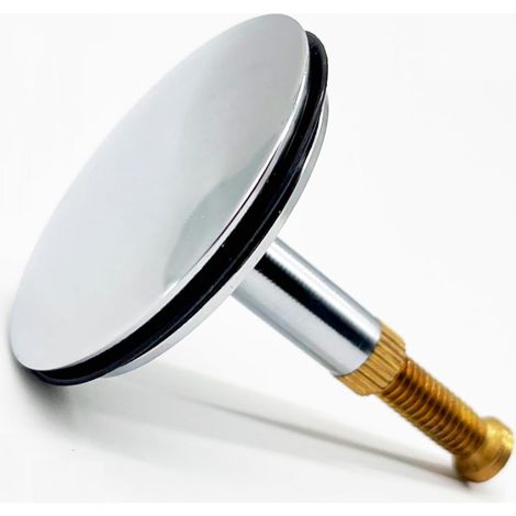 Bouchon de baignoire réglable 43 mm/8 mm pour baignoires anglaises standard, fabriqué en laiton chromé robuste. (1/5)