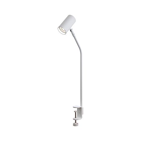 Tyson Lampe à pince et clip structure blanche, abat-jour interrupteur 1x GU10