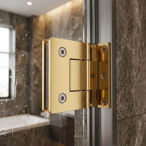 Glass Hinge 304 Gold Shower Hinge Glass Hinge 304 Gold Shower Hinge (180 D) (1/5)