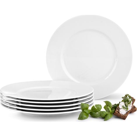 KONSIMO MUSCARI Dessertteller (6er-Set) Porzellan, weiß