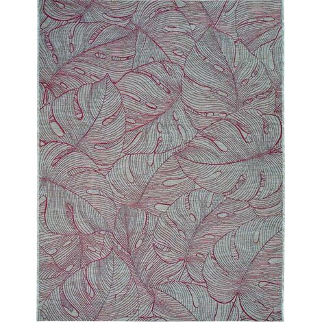 TAPISSERIE - Tapis moderne motif feuilles beige 123x180