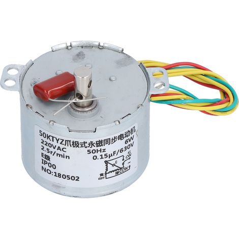 Moteur Synchrone Engrené 220V 6W 2.5RPM - Pièce Électrique Basse Vitesse - Pour Projets Modélisme Et Équipement Maison - 1 Unité (1/5)
