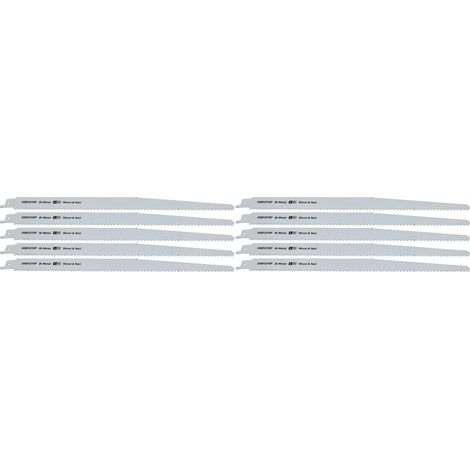 Reciprocating Saw Blade Wood & Nail 300mm 6tpi Bi Metal Pack of 10 (1/2)