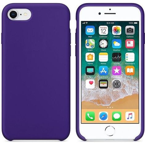 Funda silicona iPhone 7/8 textura suave  Morado (1/4)