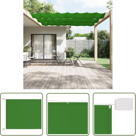 The Living Store Auvent vertical Vert clair 60x800 cm Tissu oxford - Parasol - Voile D'ombrage - Écran De Balcon - Intimité Balcon - Protection Solaire (1/5)