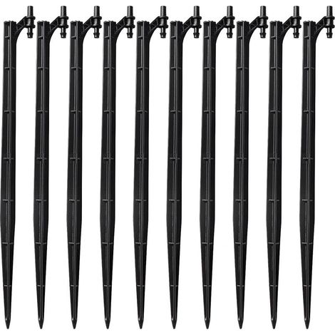 10 Pièces 30cm Piquets de Support D'irrigation Goutte à Goutte, Nozzles Irrigation Jardin D'insertion, Buses D'irrigation de Jardin Support D'insertion au Sol, pour Jardin, Plantes (1/5)