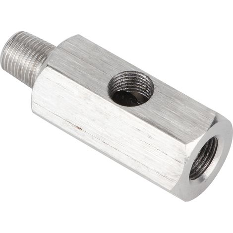 Adaptateur en T pour capteur de pression d'huile BSPT 1/8 pouce, manomètre pour conduite d'alimentation turbo (1/4)