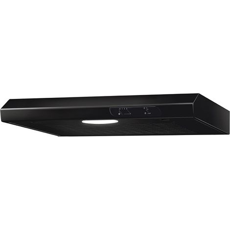 Cappa aspirante, cappa sottopiano, 60 cm, cappa aspirante, aria di scarico, aria di ricircolo, nera (1/5)