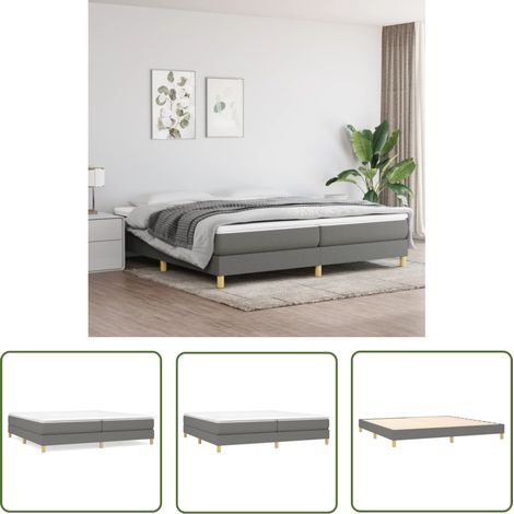 Maison Exclusive Boxspringbettgestell Dunkelgrau 200x200 cm Stoff (1/5)