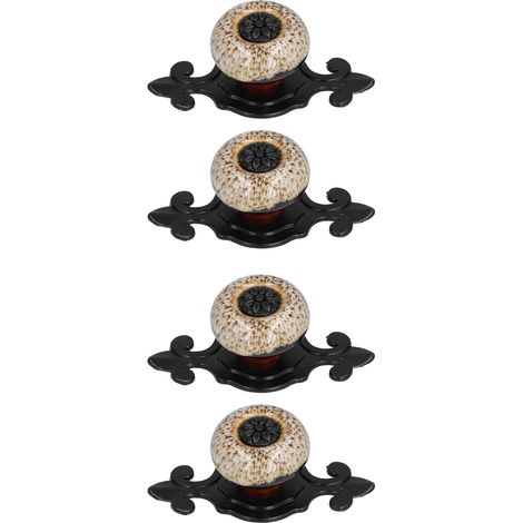 4er-Set Möbelgriffe aus Zinklegierung für Schranktüren und Schubladen, exquisite Möbelaccessoires, Weiß (1/5)