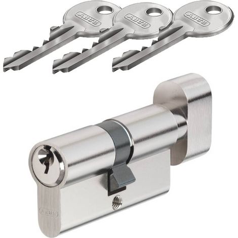 Cylindre de Securite ABUS E50 Profil Europeen Anti-Crochetage Anti-Percage 3 Cles Toutes Dimensions Taille - 30x30mm Bouton (1/5)
