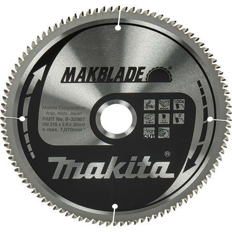 Makita Zubehör - Sägeblatt Holz, 216x30 mm, 100 Zähne B-32867