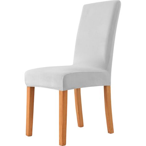 Lot de 2 housses de chaise en velours extensible, protection douce pour salle à manger et siège (1/2)