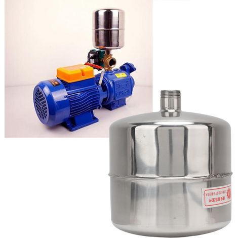 Pompe de surpression auto-amorçante domestique, pompe à eau en acier inoxydable, accessoires pour pressostat, réservoir sous pression en acier inoxydable 4 L (1/5)