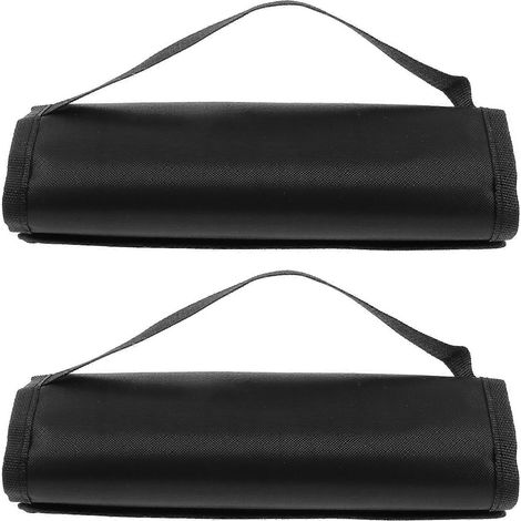 Lot de 2 sacs de transport portables pour l'entraînement de football, en toile Oxford.-27x24.5cm-Black (1/3)