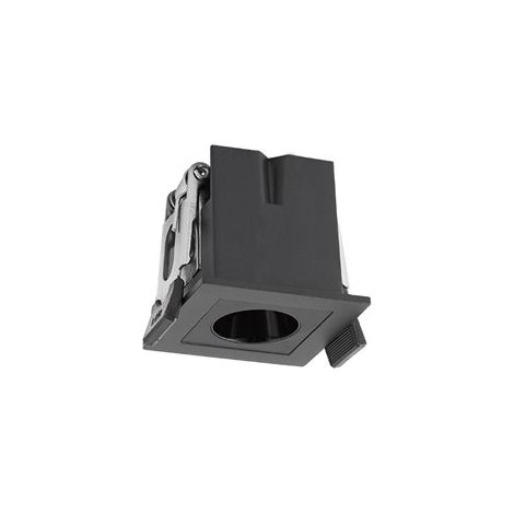 Mantra Foco LED de empotrar cuadrado 1L negro BLAU, 45mm corte en 40x40mm, 3W 165Lm 3000K (1/2)