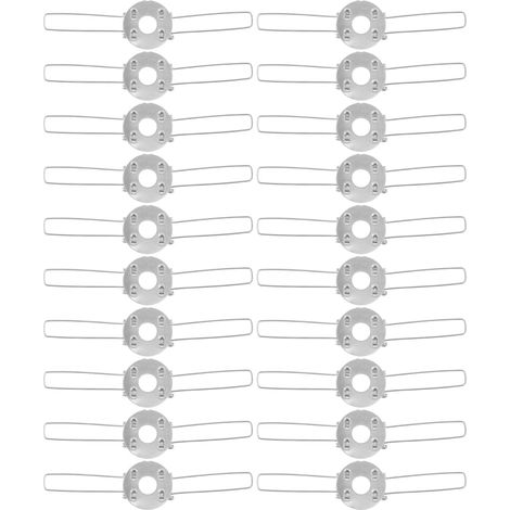 20 Pièces Boucle D'abat-jour Plafonnier Adaptateur D'ampoule D'abat-jour Pinces à Ressort Clip Sur L'adaptateur Lumière Base Machine à Redresser Le Fer Agrafe (1/5)