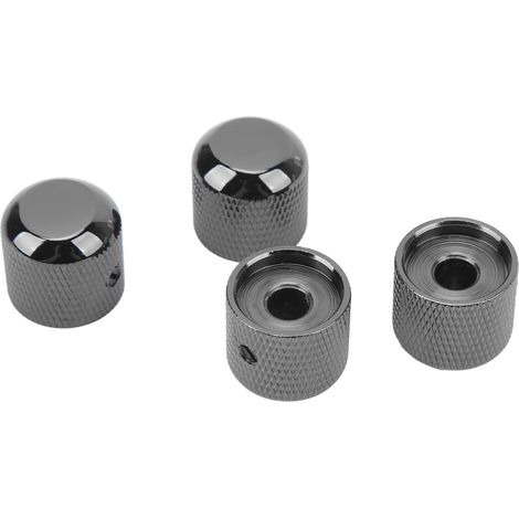 4 Boutons de Guitare en Métal pour Réglage Volume/Tonalité, Set Complet avec Tournevis - Accessoires Équipement (1/5)