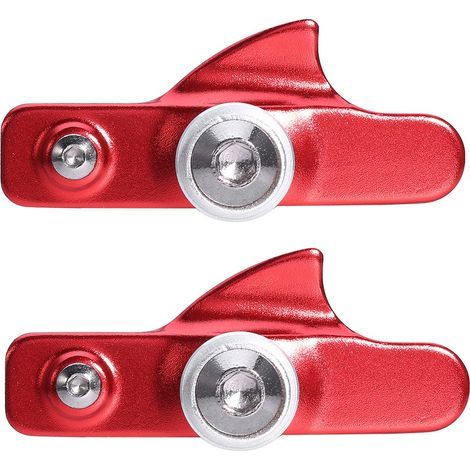 Chaussures de frein de route en alliage d'aluminium, 2 pièces, plaquettes de frein de Style tiroir pour vélo (rouge). (1/5)