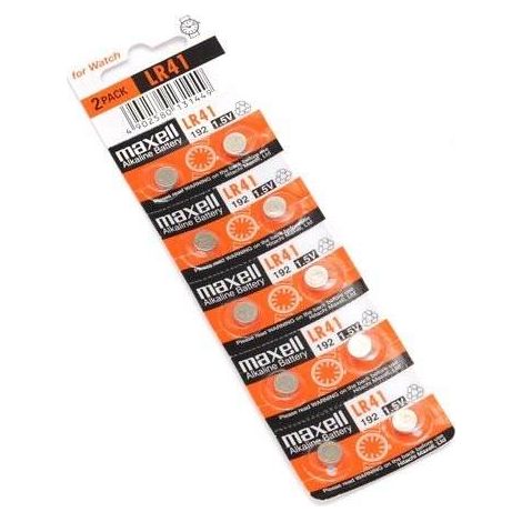 Pila maxell LR41 AG3 1.5 v pack 10 pilas