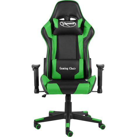 Maison Exclusive - Sedia da Gaming Girevole Verde in PVC (1/5)