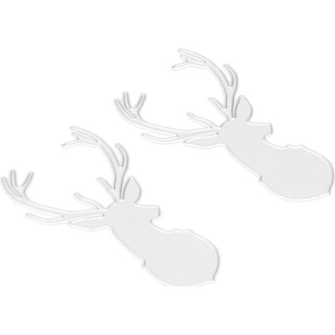 Lot de 2 matrices de découpe métal forme cerf mignon Noël, pour scrapbooking, cartes d'invitation, albums photos, bricolage DIY (1/5)