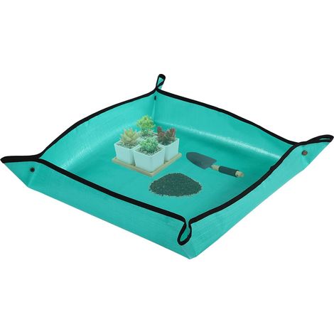 Tapis De Rempotage - En Polyéthylène Épais Imperméable - Pour Plantes D’intérieur Et Succulentes - Avec Boucles En Cuivre Aux Coins - 3 Tailles Disponibles (1/5)