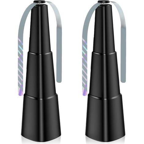 Ventilateur anti-mouches de table pour pique-niques, fêtes, restaurants, cuisines et barbecues, 2 pièces (triangle noir) (1/5)