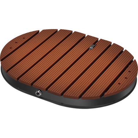 SWANEW Doccia da giardino Doccia a pavimento Con borsa impermeabile Doccia per piscina fino a 4 m Doccia esterna Doccia da campeggio Giardino WPC