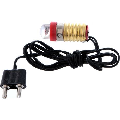 LUCE ROSSA E10 BERTONI PER PRESEPE MODELLISMO CON FILO E SPINA 3.5V (1/2)