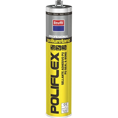 Sellador poliuretano negro 50033 poliflex krafft (1/5)