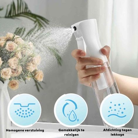Atomizador de agua de 3 piezas de 500 ml, 300 ml y 200 ml, pulverizador de peluquería negro, pulverizador de plantas, atomizador de agua para el cabello (1/5)