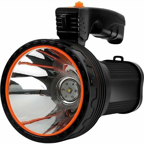 Super bright rechargeable LED spotlight. Portable flashlight with 9000 mAh and power bank function, IPX5 waterproof outdoor spotlight MUMU (1/4)
