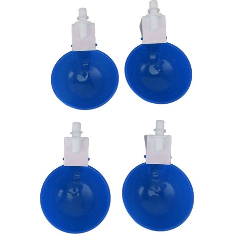Kit de 8 abreuvoirs automatiques de grande taille pour poulets, canards et oies, en PVC épais (bleu).