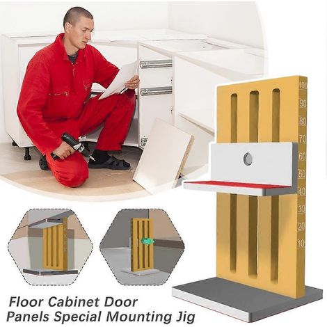 Gabarit de montage pour porte d'armoire, gabarit de charnière de porte invisible réglable, outil d'installation (1/5)