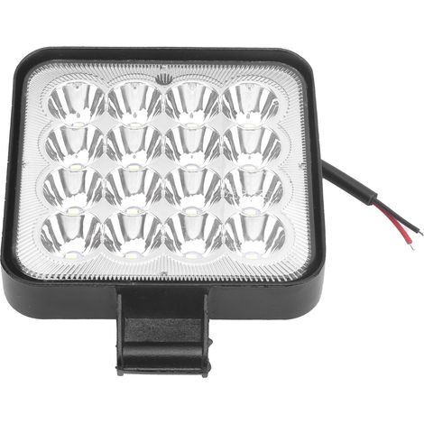 Projecteur de travail carré 48 W à 16 LED, lampe étanche IP67 pour voiture, moto, camion et bateau. (1/5)