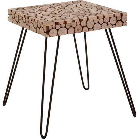 Interiors by Premier Easy To Maintain Square Side Table, Stable And Durable Table With Hairpin Legs, Design Cocktail Square Table (1/5)