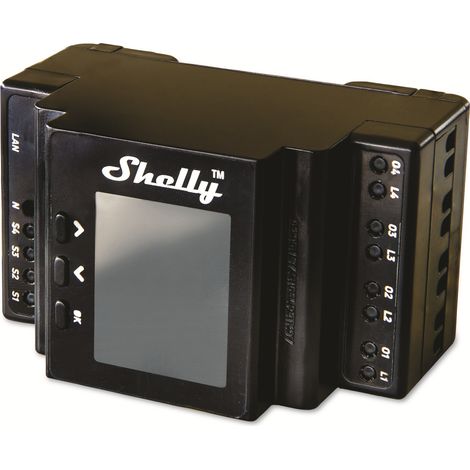 SHELLY WLAN-Schaltaktor Pro 4PM, 40 A, Bluetooth, LAN-Anschluss, Messfunktion