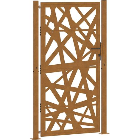Portail de jardin - Portillons d'extérieur - Clôture de jardin acier résistant aux intempéries design lumière-JU1095 fr10233 - Maison La Vie (1/5)