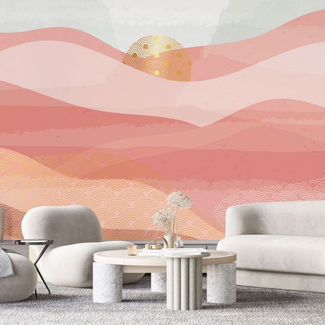 Papier peint panoramique - Paysage Boho - 130 cm x 58 cm (1/4)
