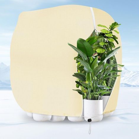 Voile Hivernage Plante Exterieur, 180 x 120 cm Réutilisable Protection Hivernale pour Plantes avec Fermeture Éclair, Housses de Protection pour Plantes pour Palmiers, Olivier (1/4)