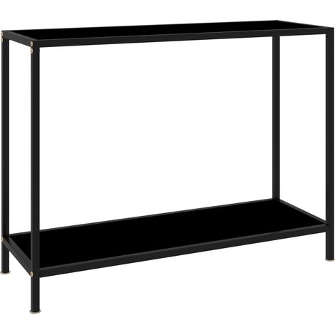 Table console Noir 100x35x75 Verre trempé 4 (1/5)