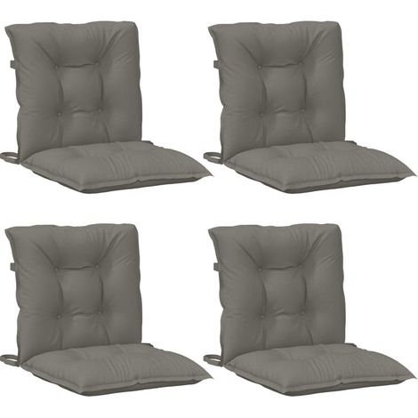 Cuscini Sedia Schiena Bassa 4 pz Grigio Mélange 100x50x7 cm vidaXL