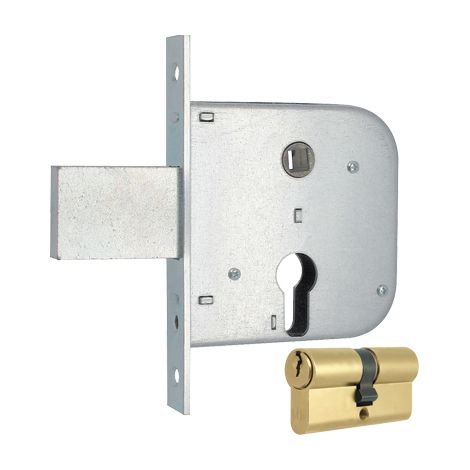 SERRATURA CANCELLO INFILARE 133 MG - B.Q ZINC F.MM 20 F.SAGOM M1+SCR+Q8 E.MM 50 CF=PZ 2- 1 confezioni