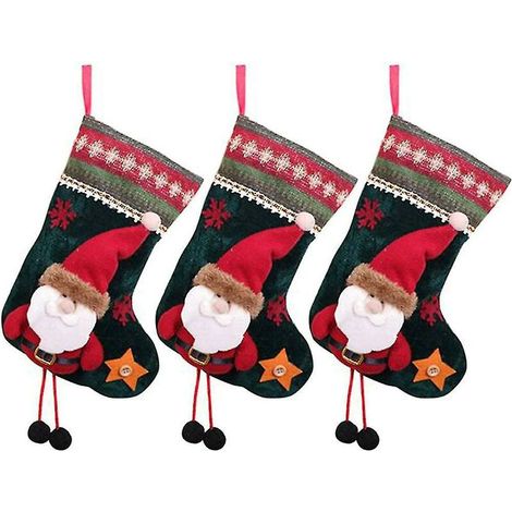 3 Pack de bas de Noël compatibles avec la décoration de fête de Noël (1/4)